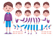 Front View Cute Boy Characters Pack, an Object Graphic by MEDZ (Thumbnail 2 of 5)