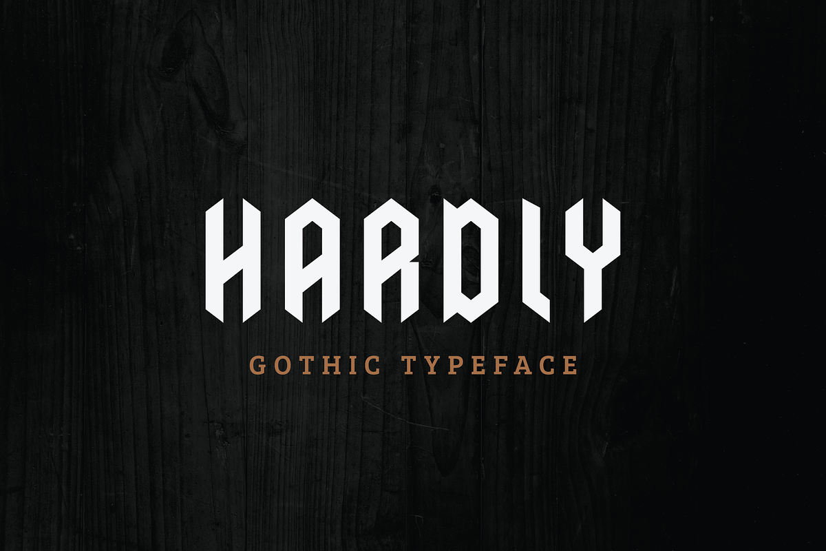Hardly Modern Gothic Font, a Blackletter Font by Ebad Designs, image size:1200x800