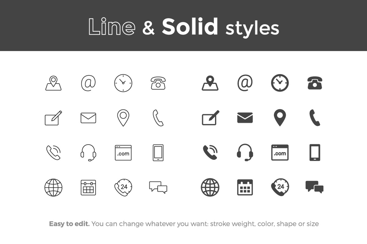 Contact Icons, a Solid Icon by filborg (Photo 2 of 2)