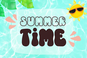 Retro Summer Groovy Font