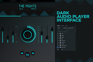 Dark audio player interface