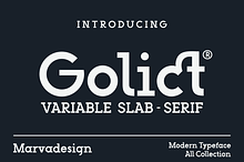 Golict - A Modern Slab Serif Font