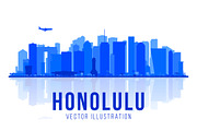 Honolulu Hawaii skyline illustration, an Illustration by Sky and glass (Thumbnail 4 of 6)