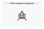 Cartoon Robot Profile Icons, an Outline Icon by Designfour (Thumbnail 3 of 7)