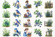 Watercolor Blueberry PNG Clipart, a Food Illustration by SugarCloudStudioArt (Thumbnail 3 of 6)