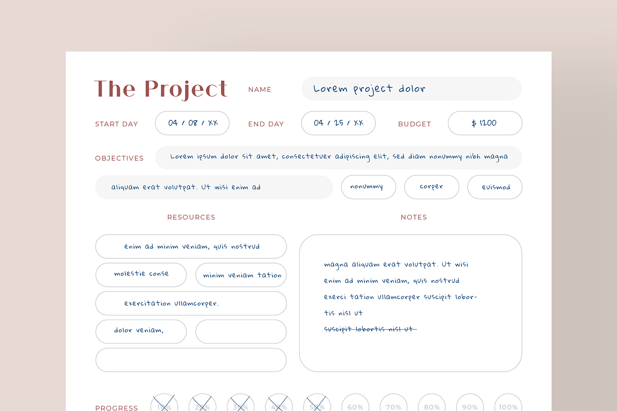 The Project - Modern Planner Layout, a Stationery Template by Filip Studio (Photo 2 of 6)