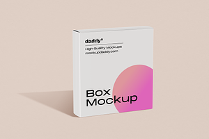 Thin Square Box Mockup