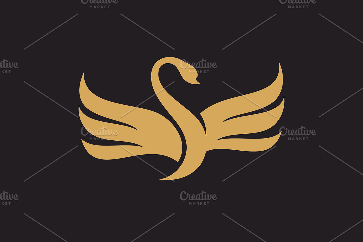 Swan Logo Simple and elegant vector, a Graphic by T.Vooka
