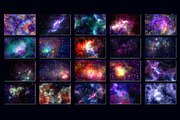 20 Starry Sky Space HD JPG, a Background Graphic by Kseniya-Omega (Thumbnail 5 of 7)