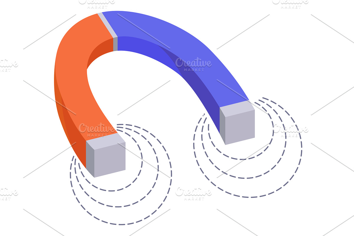 Magnetic force and, an Illustration by Things for designers