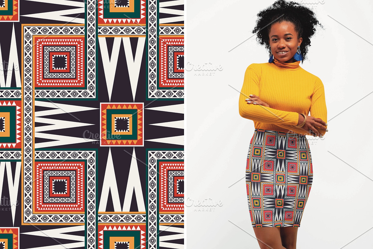 Colorful African Geometric Pattern, a Pattern Graphic by PPEthnicDecorPattern (Photo 5 of 9)