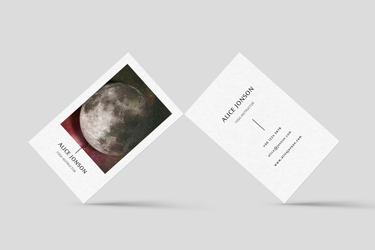 Moon Business Card, a Business Card Template by land art (Photo 2 of 4)