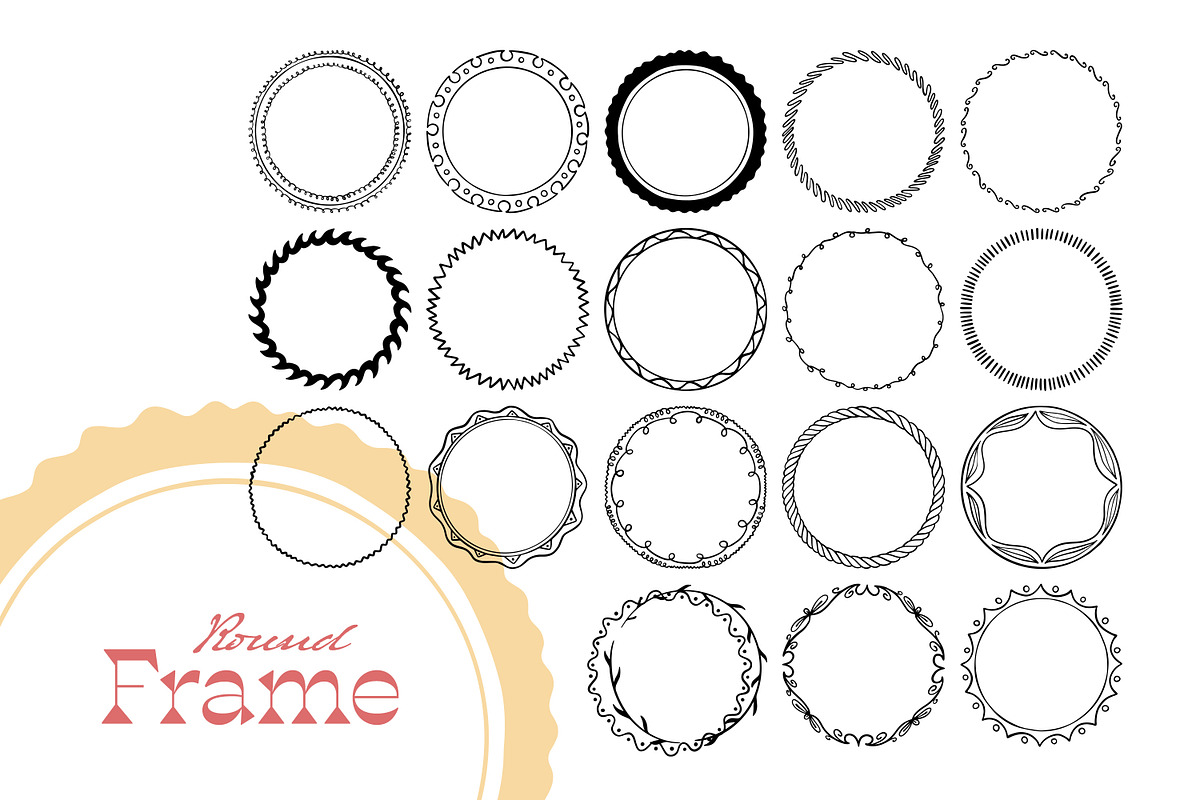 Hand Drawn Frame Vol 1, a Decorative Illustration by Tekuni (Photo 8 of 14)