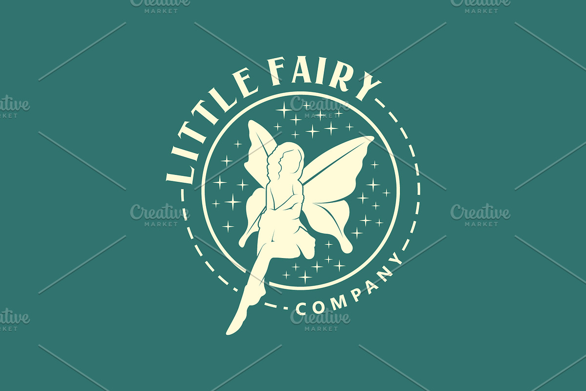 Cute Little Fairy Elf Logo, a Branding & Logo Template by Atlantis X Nurman Arbai (Photo 1 of 2)