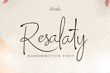Resalaty - Handwritten Font