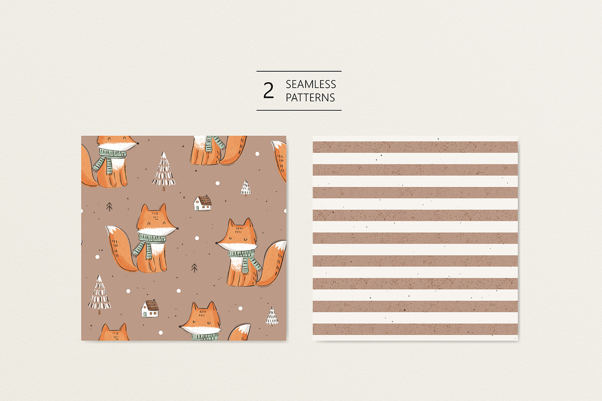 Winter fox, a Pattern Graphic by Olena Kuznietsova (Photo 2 of 10)