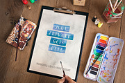 Sketched and painted artwork mockups, a Print Template by show it better (Thumbnail 3 of 5)
