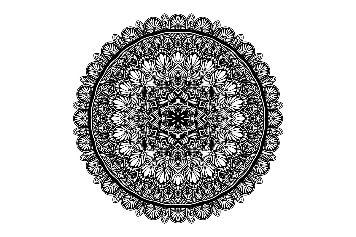 100 Mandalas Vector Set, an Outline Icon by Noree (Photo 3 of 3)