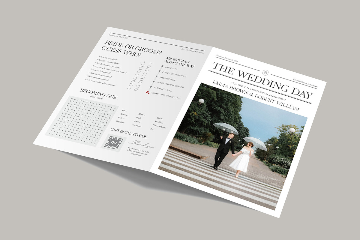 Wedding Day Program Template, a Brochure Template by BrandPacks (Photo 4 of 5)