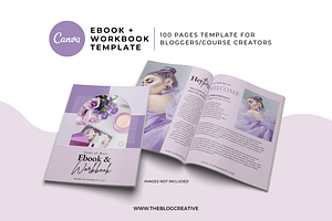 Lively Purple, Ebook Workbook Canva