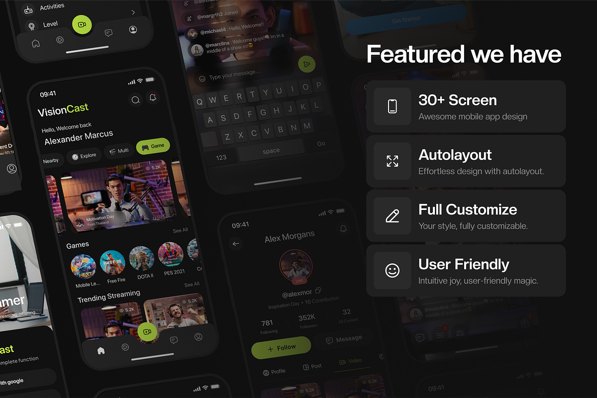 Visioncast - Streaming Platform UI K, a Device Mockup by Odama (Photo 2 of 6)