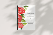 Rose Floral Bridal Shower Invitation, a Stationery Template by Beyond Muse (Thumbnail 2 of 3)