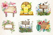 Summer Day Wooden Sign Clipart, an Illustration by Dream Creation (Thumbnail 4 of 6)