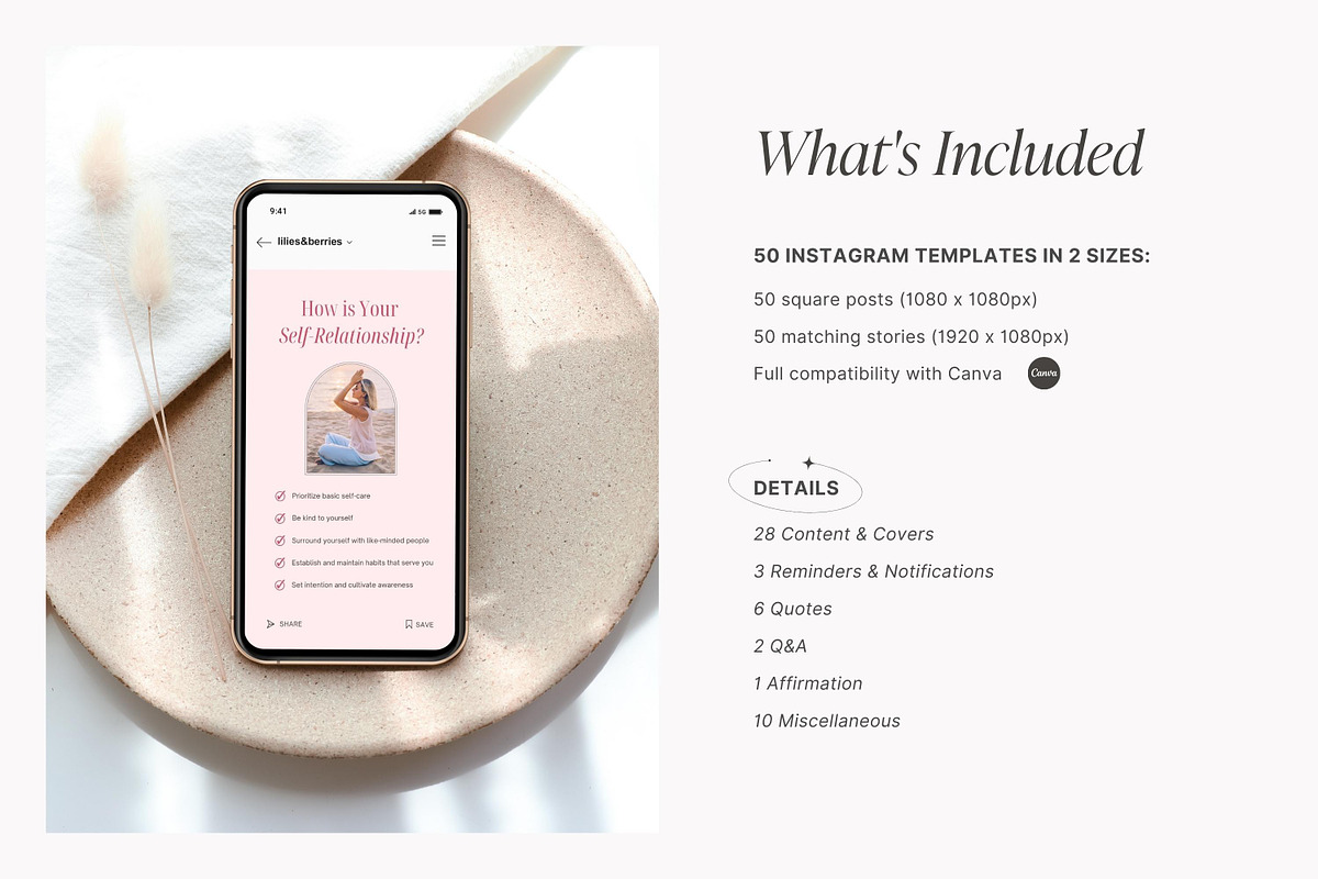 Health & Wellness templates, a Social Media Template by LiliesandBerries (Photo 4 of 21)
