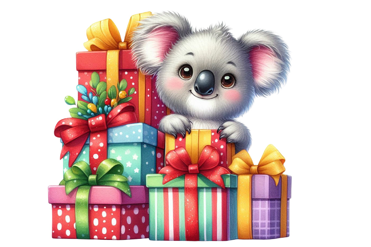 Christmas Koala PNG, Koala Clipart, an Illustration by Designworld (Photo 5 of 5)