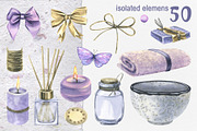 Lavender Spa Watercolor Set, an Illustration by NATASHA CHU (Thumbnail 2 of 19)