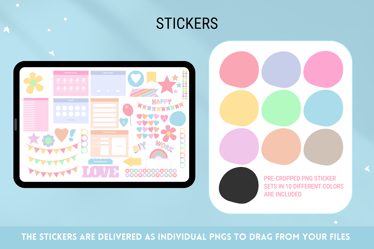 Cute Digital Life Planner 750+ pages, a Templates & Theme by SunshineStudioBoutique (Photo 6 of 9)