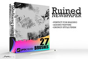 Ruined Newspaper Procreate Brushes, a Brush Add-On by Annex1 (Thumbnail 1 of 2)