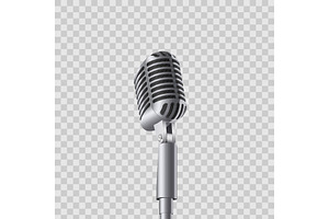 Retro vintage concert microphones., an Object Illustration by HAPPY VECTOR