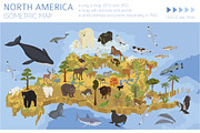 North America isometric map, an Animal Illustration by pet design shop (Thumbnail 1 of 5)