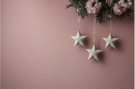 White star ornaments hanging among, a Holiday Photo by Beautiful things