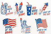 4th July Independence Day Clipart, a Seasonal Illustration by SugarCloudStudioArt (Thumbnail 6 of 7)