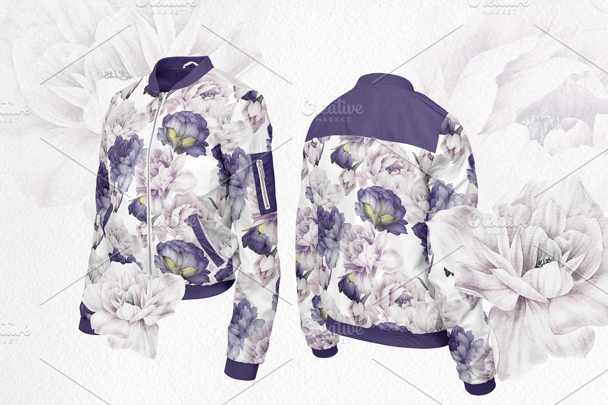 Blue peonies, watercolor, a Decorative Illustration by ollalya (Photo 8 of 8)