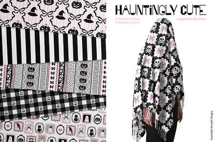 Coquette Halloween Seamless Pattern