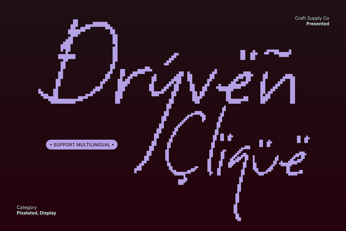 CS Bamille Pixel, a Handwritten Font by Craft Supply Co. (Photo 6 of 8)