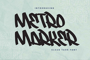 Metro Marker – Clean Tags Font