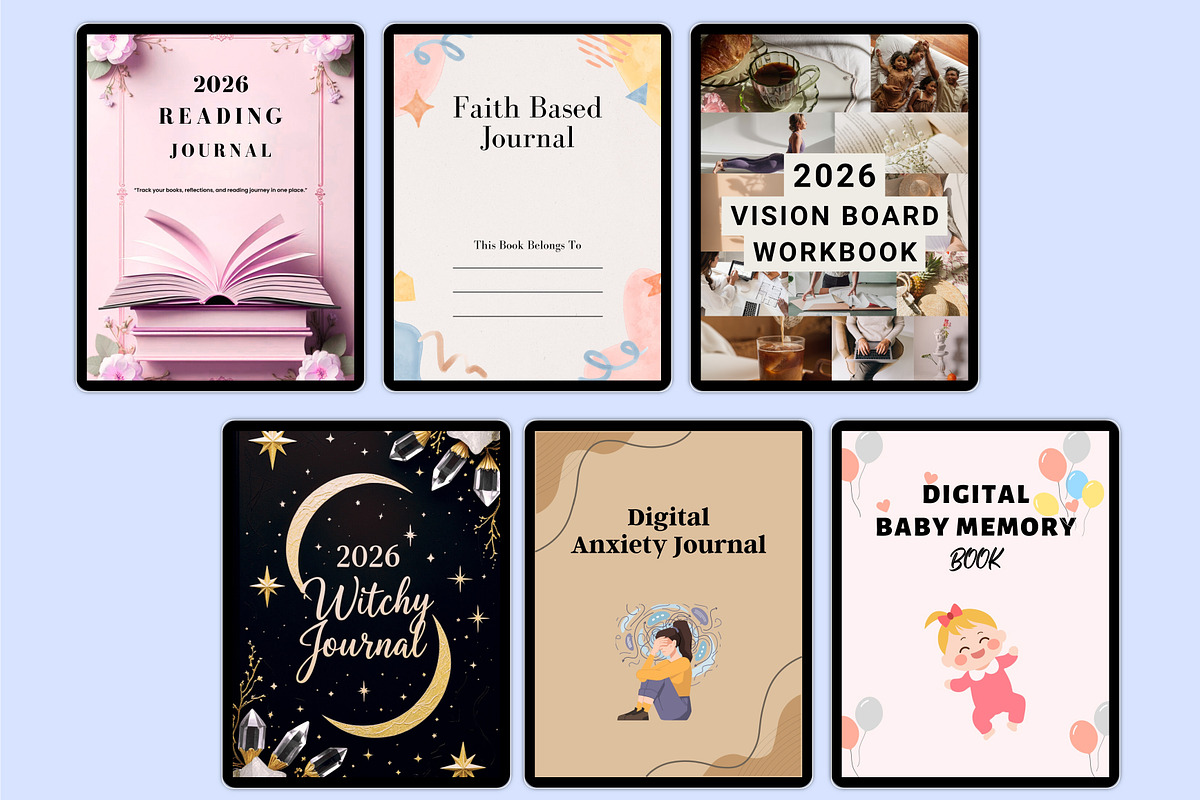 Mega Hyperlinked Digital Bundle, a Stationery Template by Shumaya (Photo 3 of 5)