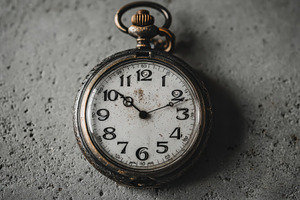 Minimal Pocket Watch on Concrete, a Photo by Virgo Studio