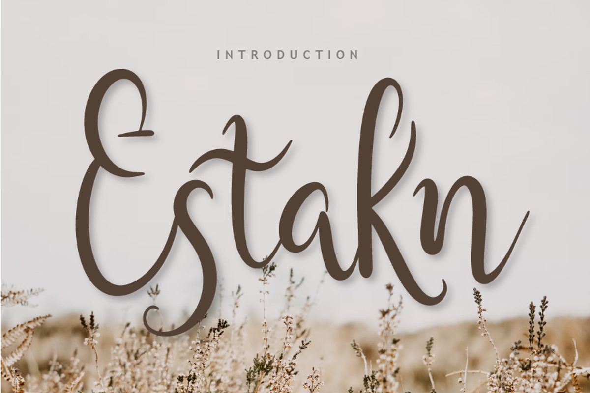 Estakn, a Script Font by khalwa.studio (Photo 1 of 5)