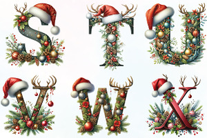 Watercolor Christmas Alphabet