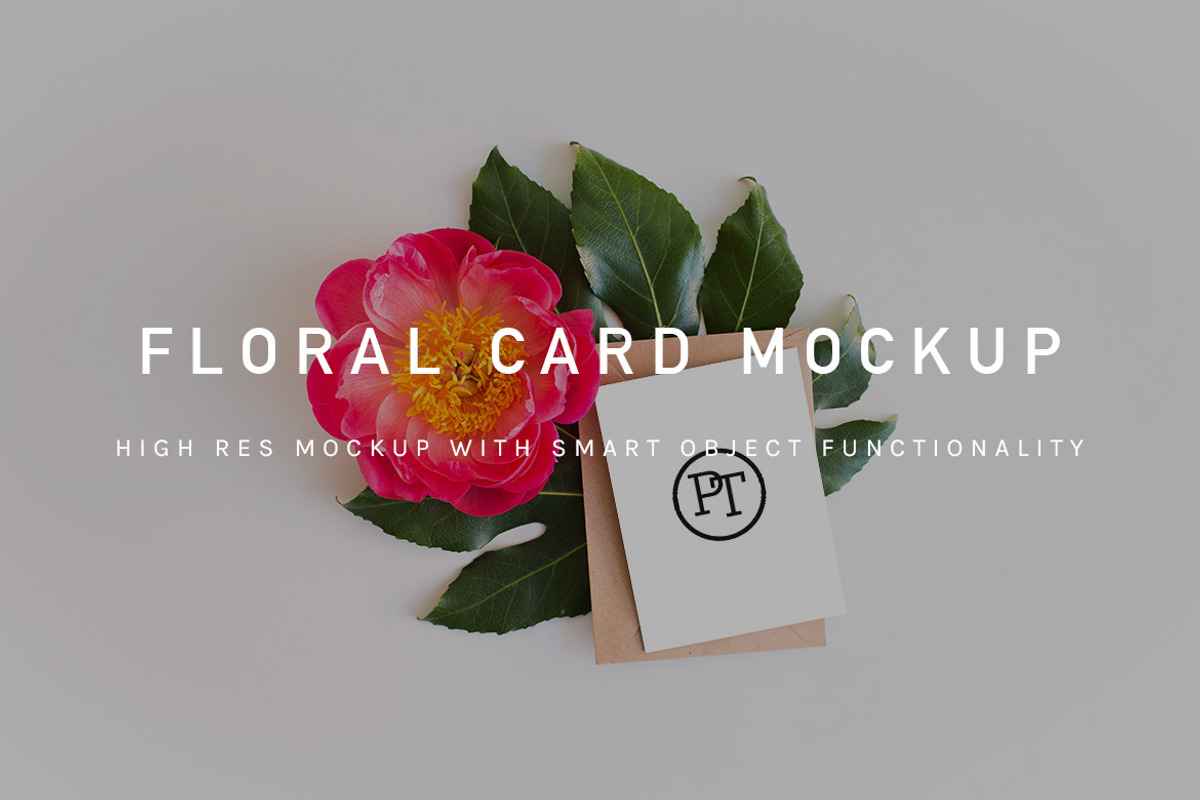 Greeting Card Mockup Flowers, a Print Template by Pretty Techie (Photo 2 of 3)