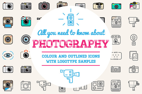 Awesome Photo Icons And Logo Set