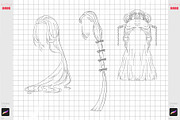 Procreate Asian Hairs Japanese Brush, a Brush Add-On by ArtPrintBabe (Thumbnail 3 of 3)