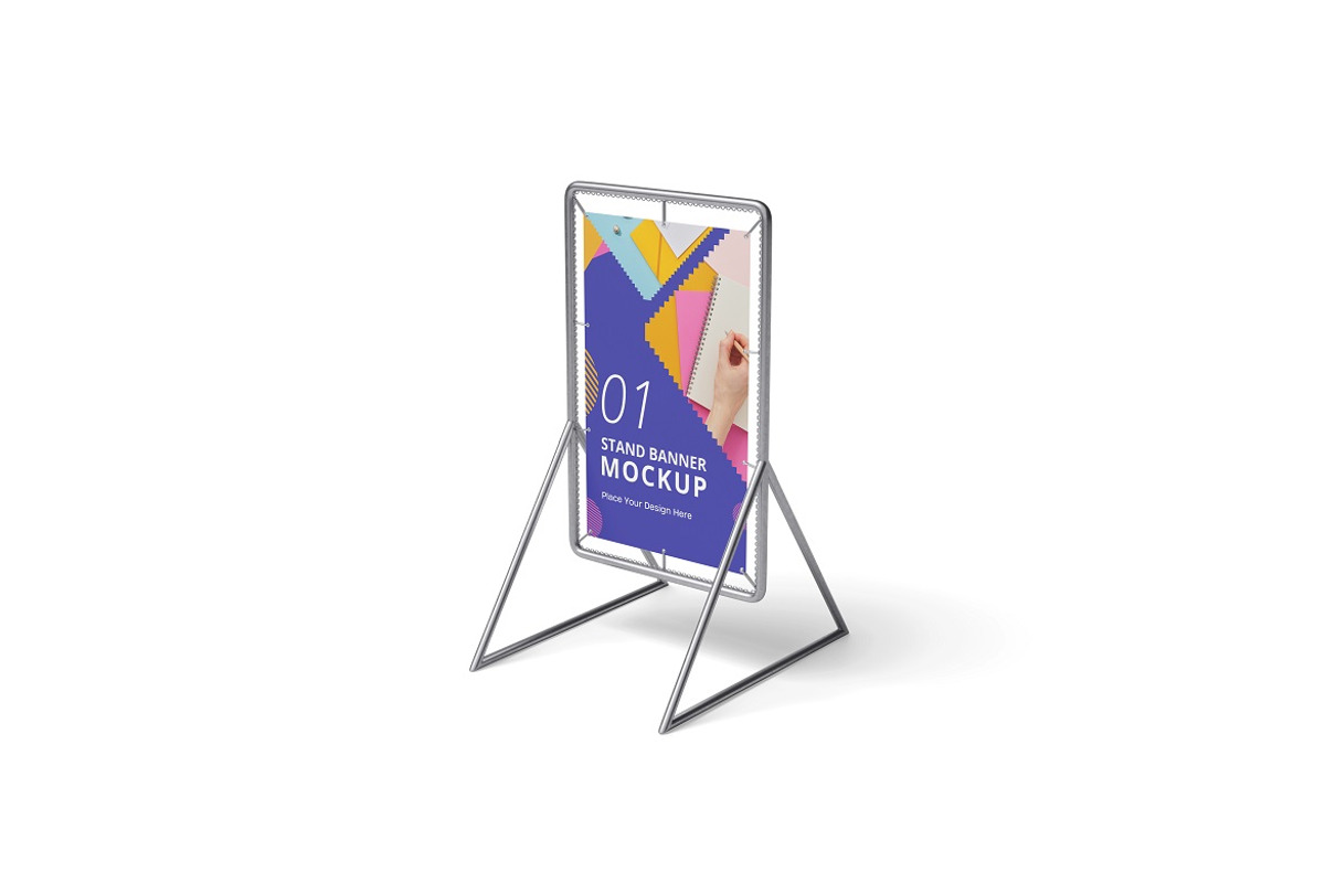 Stand Banner Mockup, an Advertising Mockup by Graphic Deal (Photo 4 of 6)
