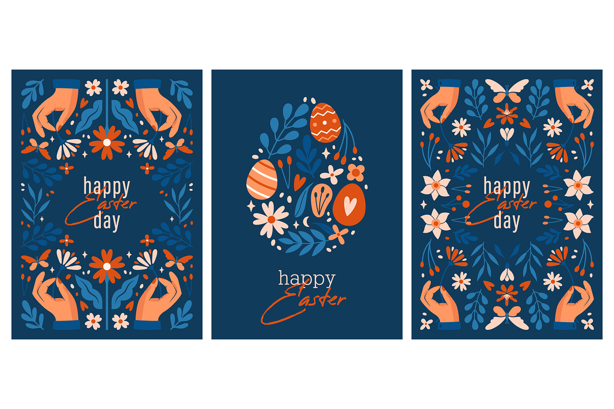 Happy Easter Day. Decorative Set., a Seasonal Illustration by Renberrry.Store (Photo 7 of 10)