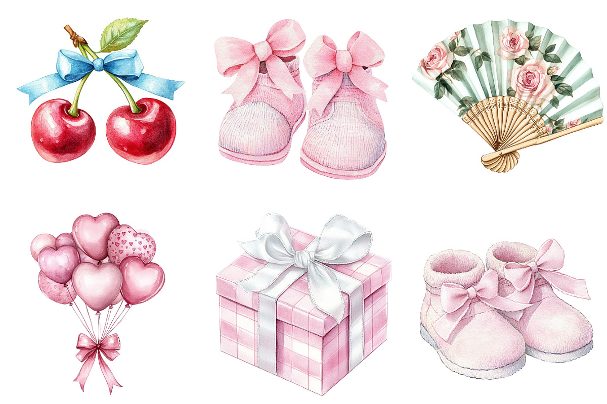Watercolor Pink Silly Girly Goose, a Seasonal Illustration by CitraGraphics (Photo 4 of 4)